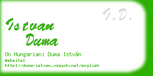 istvan duma business card