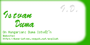 istvan duma business card